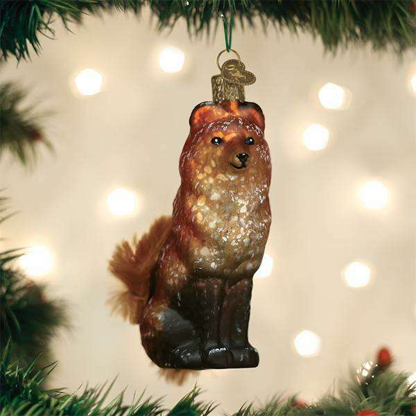 Old World Christmas Vintage Fox Blown Glass Ornament