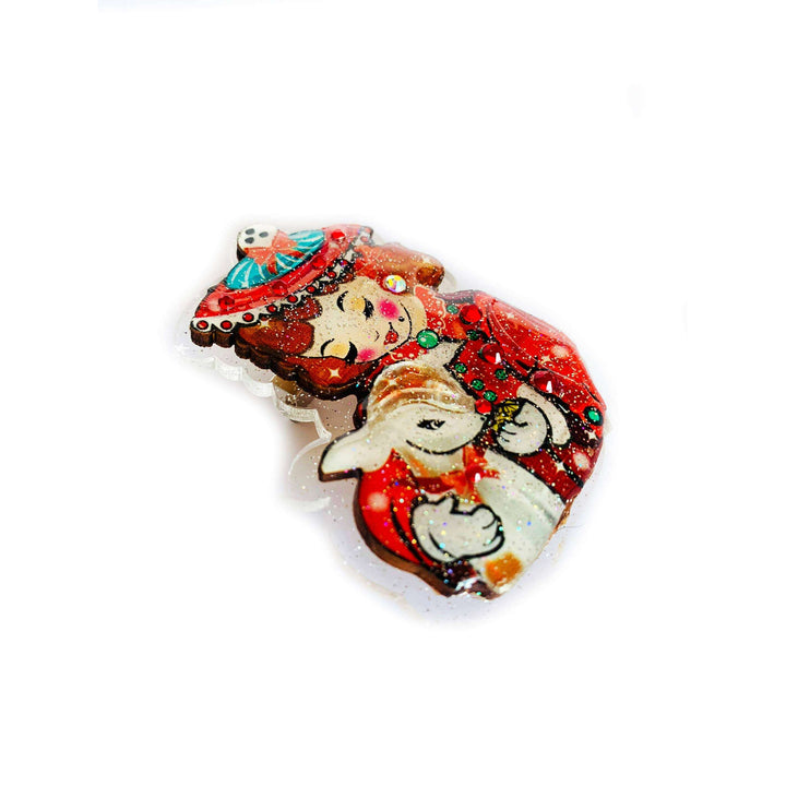 Vintage Girl & Deer Brooch by Rosie Rose Parker