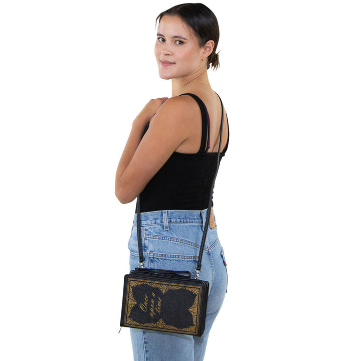 Vintage Hard Bound Story Book Clutch Shoulder Bag by Book Bags