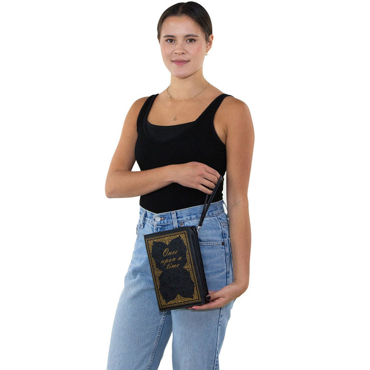 Vintage Hard Bound Story Book Clutch Shoulder Bag by Book Bags