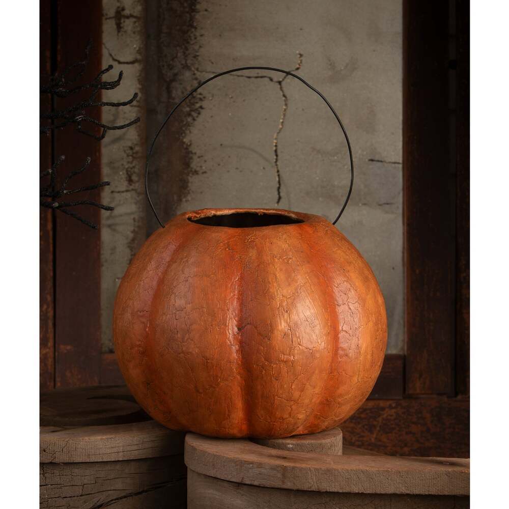 Vintage Pumpkin Bucket Large by Bethany Lowe Designs 2