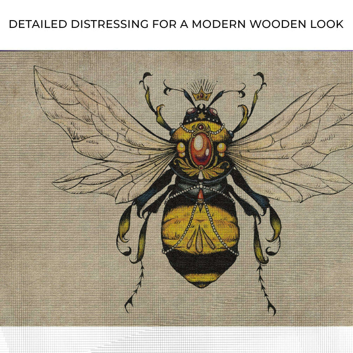 Vintage Queen Bee Canvas Wall Art