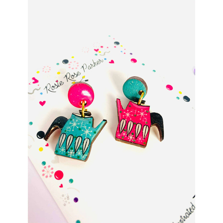 Vintage Teapot Earrings by Rosie Rose Parker