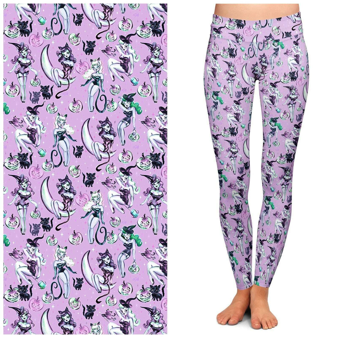 Vintage Witches Light Leggings by Miss Fluff x Lipstick & Chrome TC2