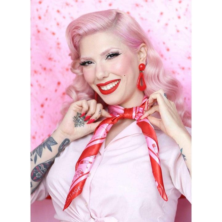 'Vintage with a Twist' Satin Scarf