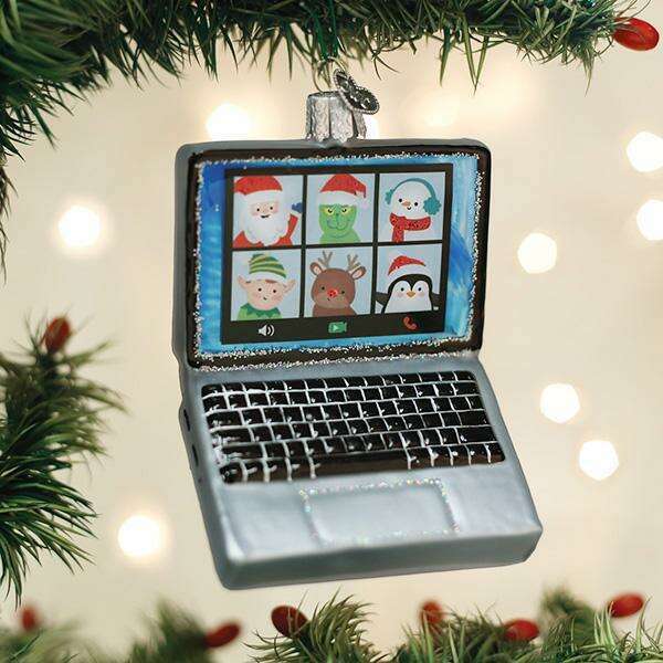 Old World Christmas Virtual Friends Blown Glass Ornament