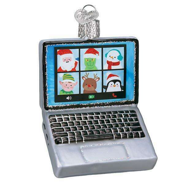 Old World Christmas Virtual Friends Blown Glass Ornament