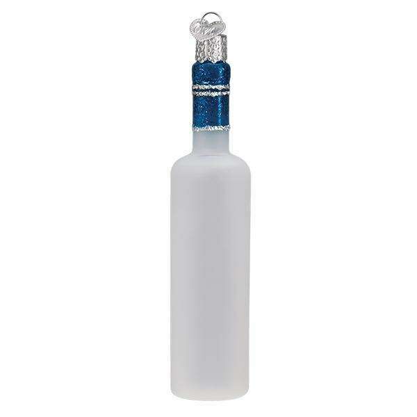 Old World Christmas Vodka Bottle Blown Glass Ornament