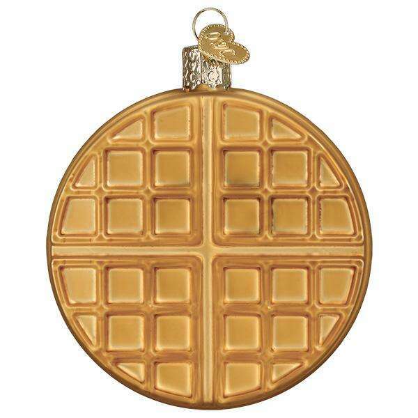 Old World Christmas Waffle Blown Glass Ornament