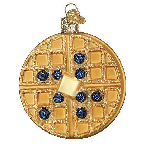 Old World Christmas Waffle Blown Glass Ornament