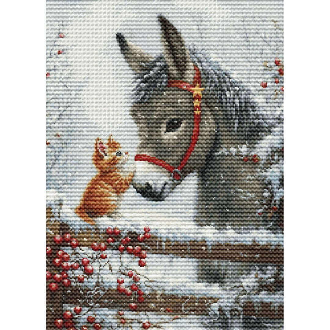 Warm Hug BU5075L Counted Cross-Stitch Kit