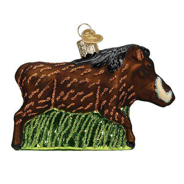 Old World Christmas Warthog Blown Glass Ornament