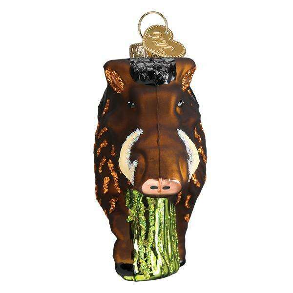 Old World Christmas Warthog Blown Glass Ornament