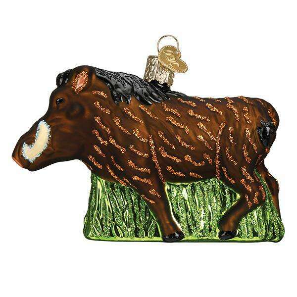 Old World Christmas Warthog Blown Glass Ornament