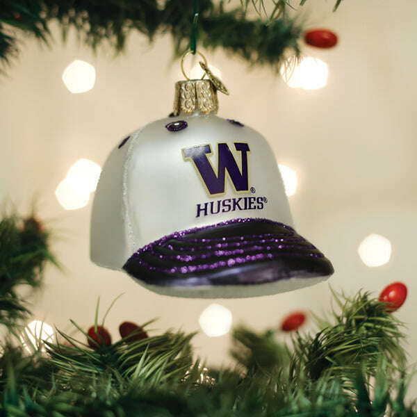 Old World Christmas Washington Baseball Cap Blown Glass Ornament