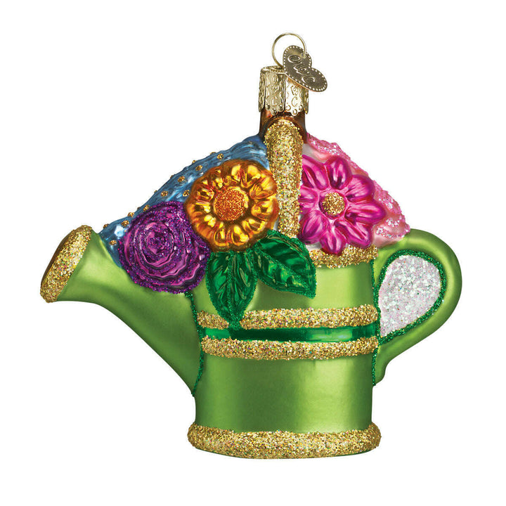 Old World Christmas Watering Can Blown Glass Ornament