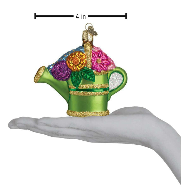 Old World Christmas Watering Can Blown Glass Ornament