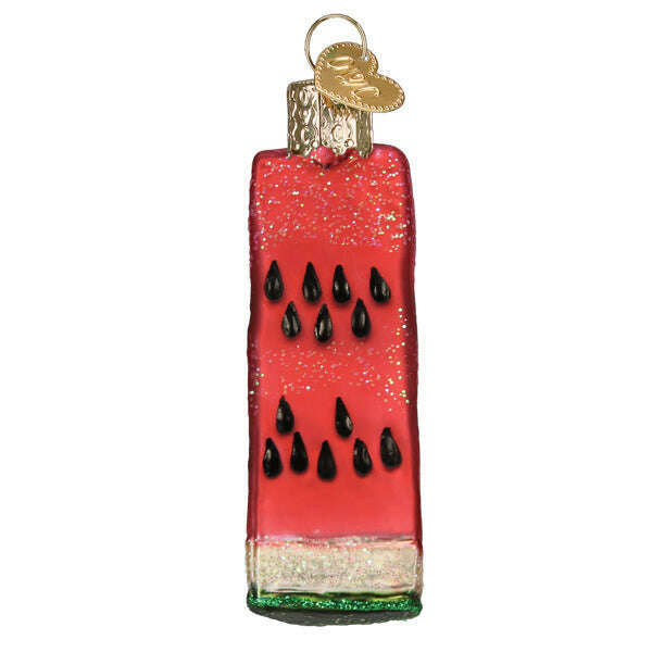 Old World Christmas Watermelon Wedge Blown Glass Ornament