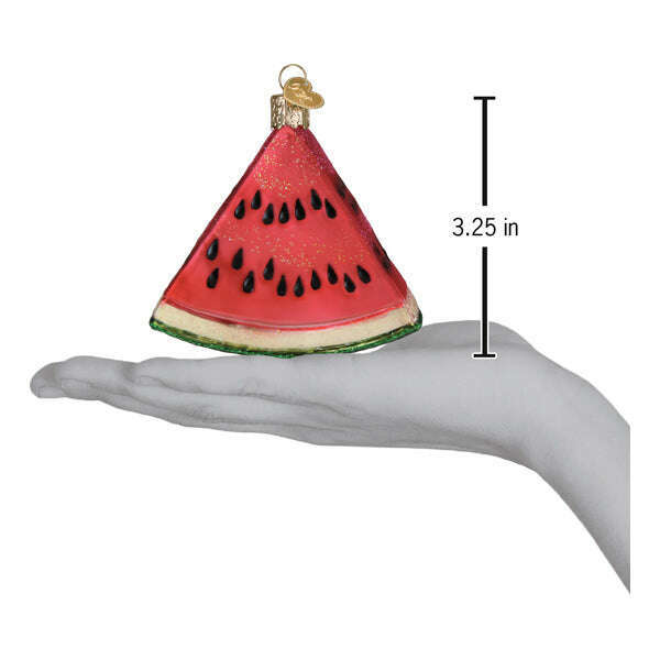 Old World Christmas Watermelon Wedge Blown Glass Ornament