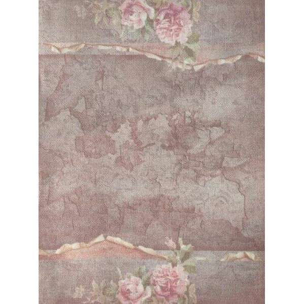Weathered Bark Designer Printed AIDA Fabric. Canvas for embroidery with an applied background  KF-1317A
