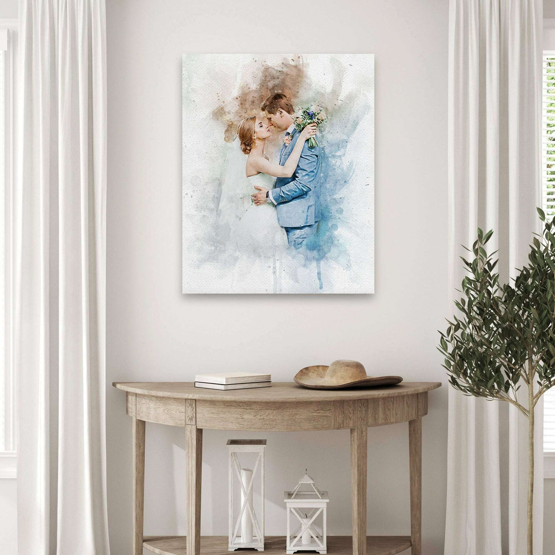 Wedding Watercolor Portrait Sign