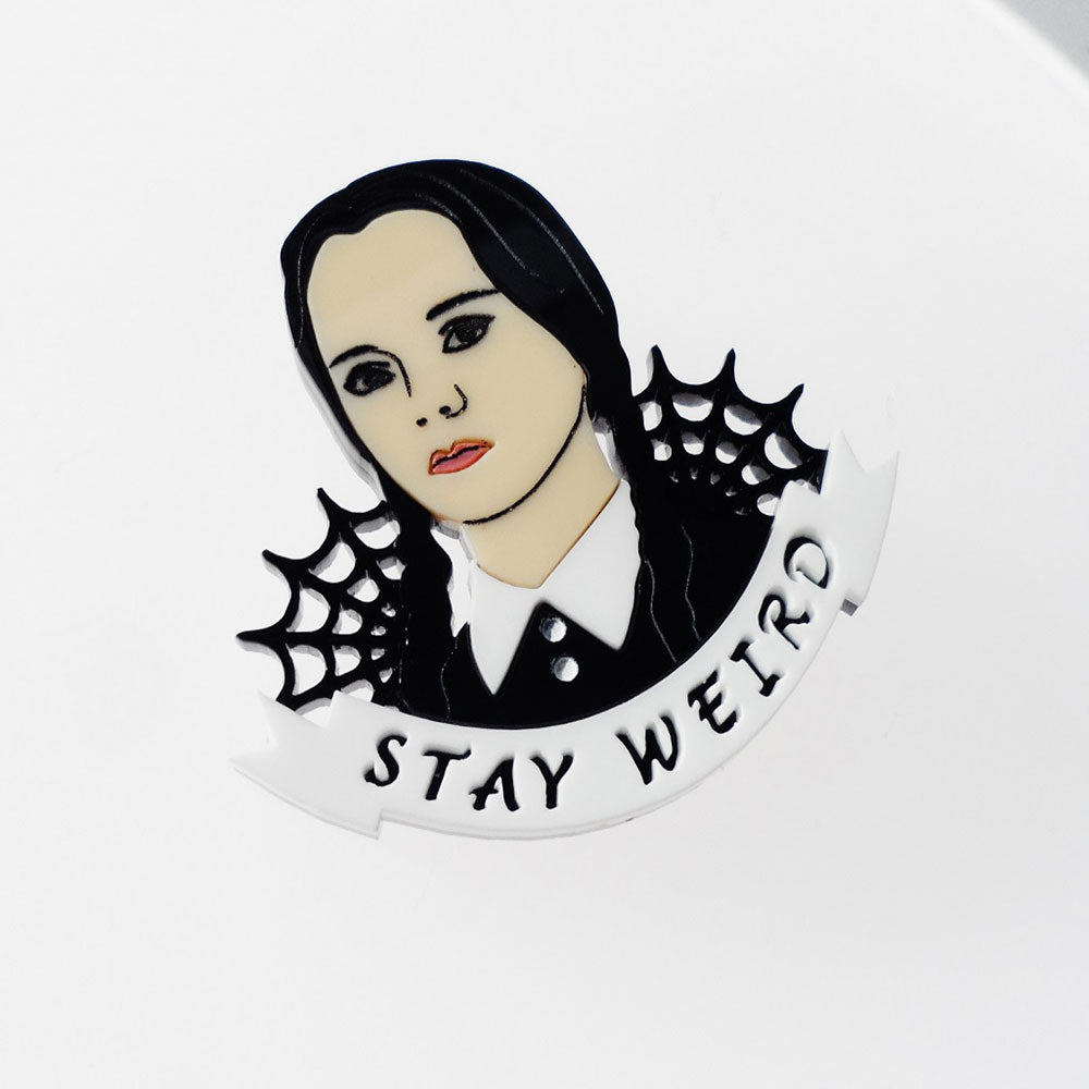 Wednesday Addams Brooch by Cherryloco Jewellery 2