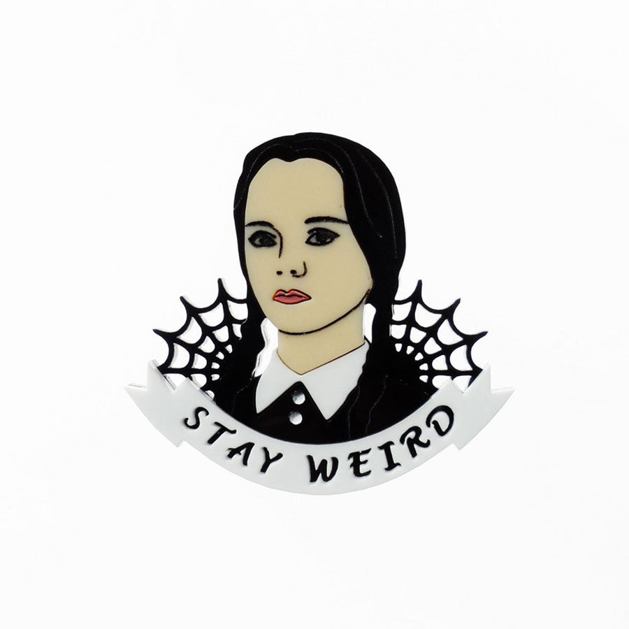 Wednesday Addams Brooch by Cherryloco Jewellery 1