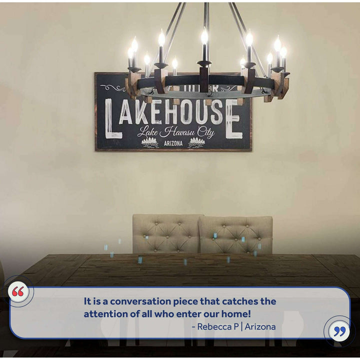 Welcome To Our Lakehouse Sign II