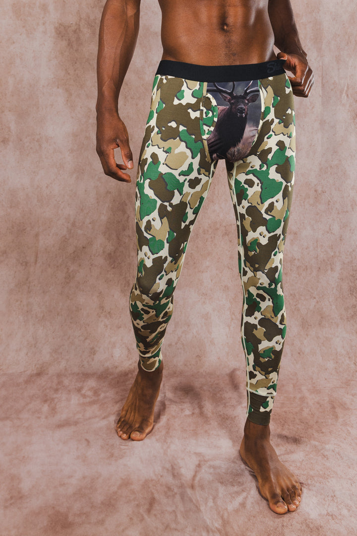 The Welcome Elk | Hunting Camoflauge Ball Hammock® Long Johns