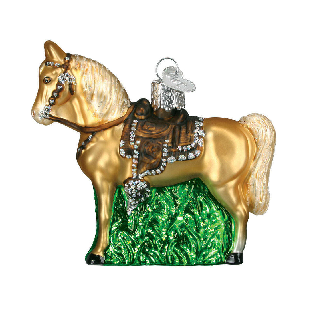 Old World Christmas Western Horse Blown Glass Ornament