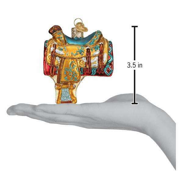 Old World Christmas Western Saddle Blown Glass Ornament