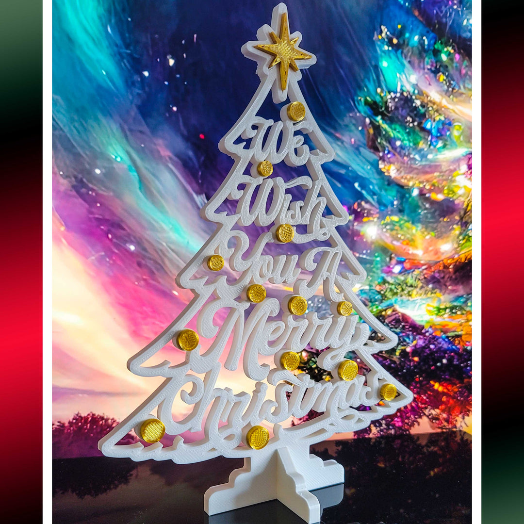 We Wish You A Merry Christmas Standing Word Tree