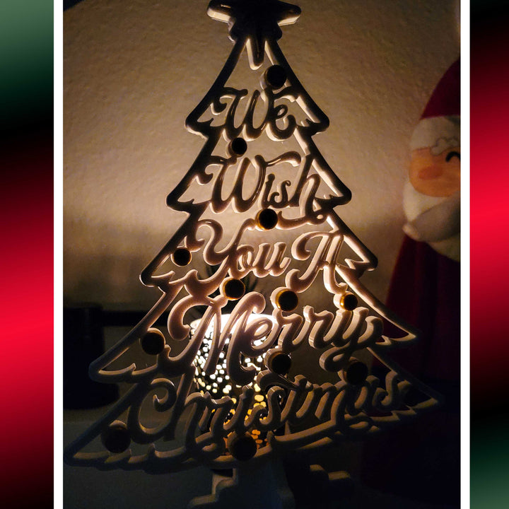 We Wish You A Merry Christmas Standing Word Tree