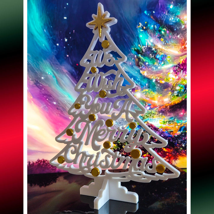 We Wish You A Merry Christmas Standing Word Tree