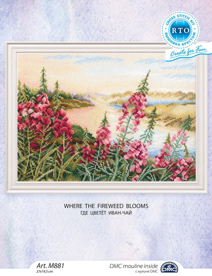 Where the fireweed blooms M881 Counted Cross Stitch Kit