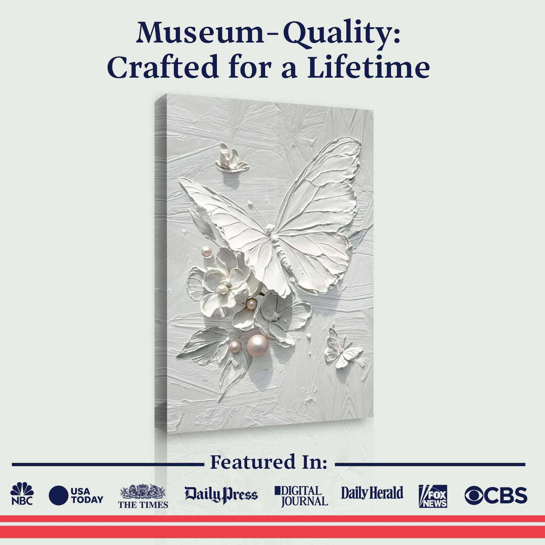 White Butterfly Wall Art