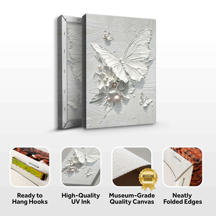 White Butterfly Wall Art