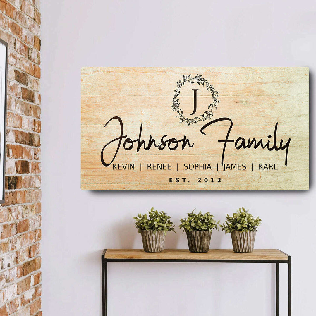 White Family Sign