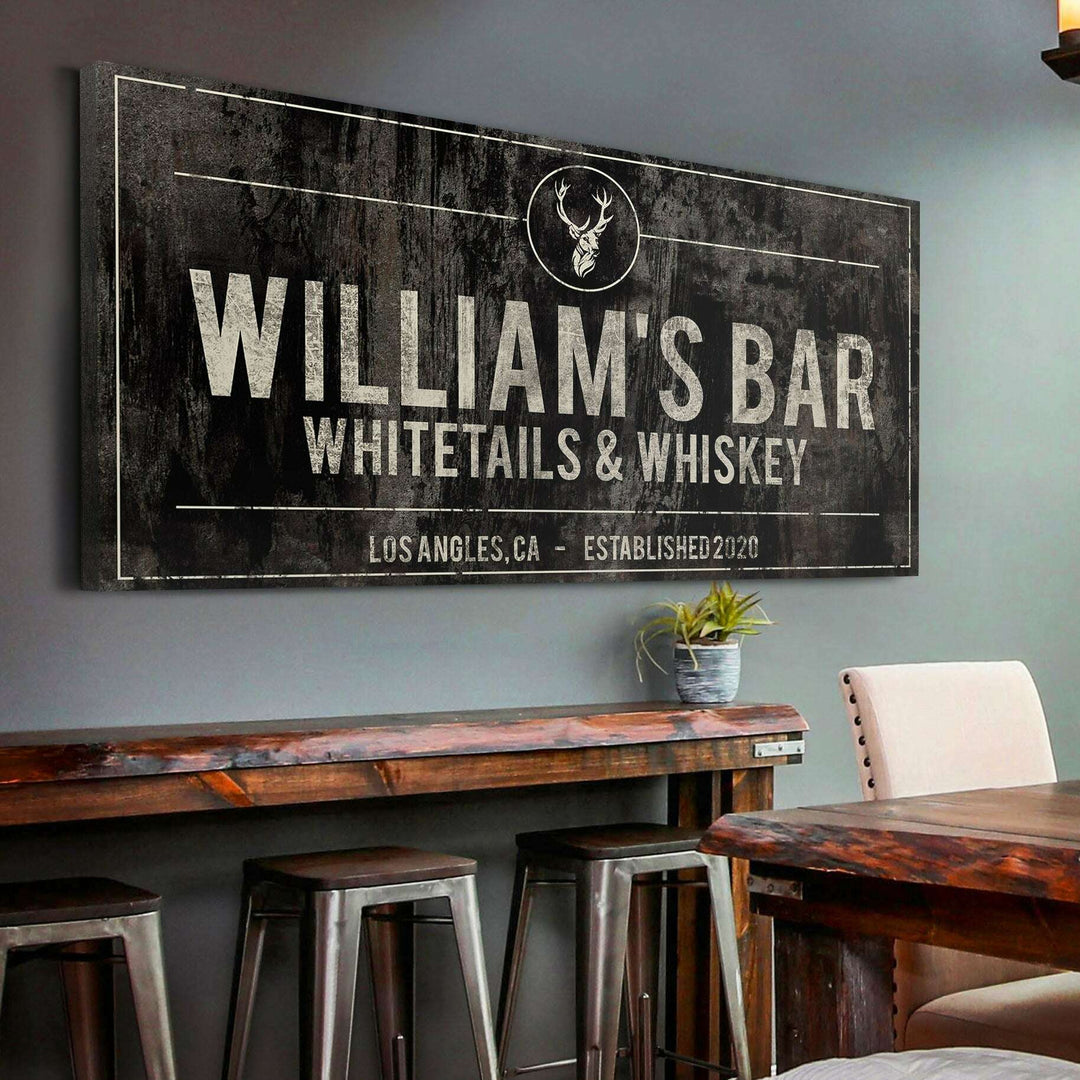 Whitetails and Whiskey Sign