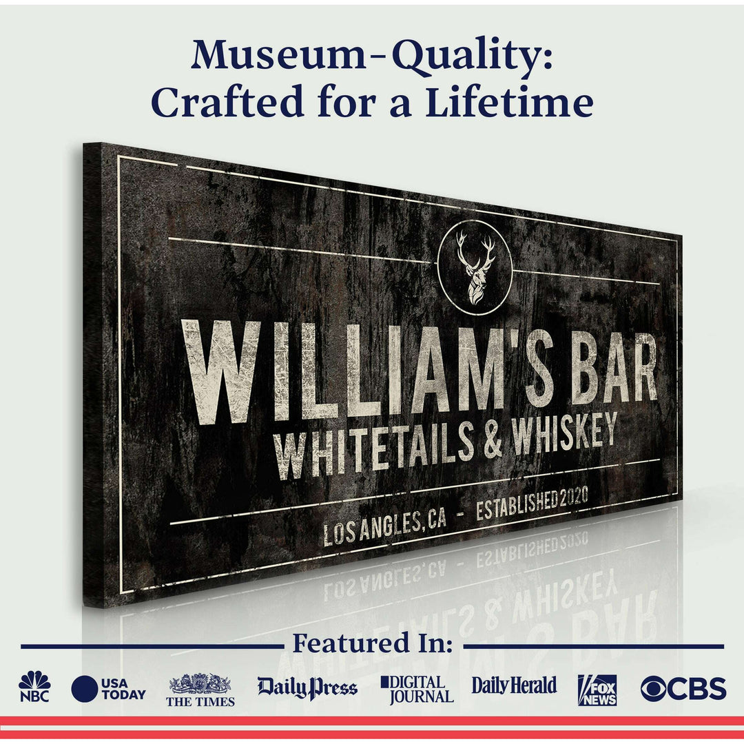 Whitetails and Whiskey Sign