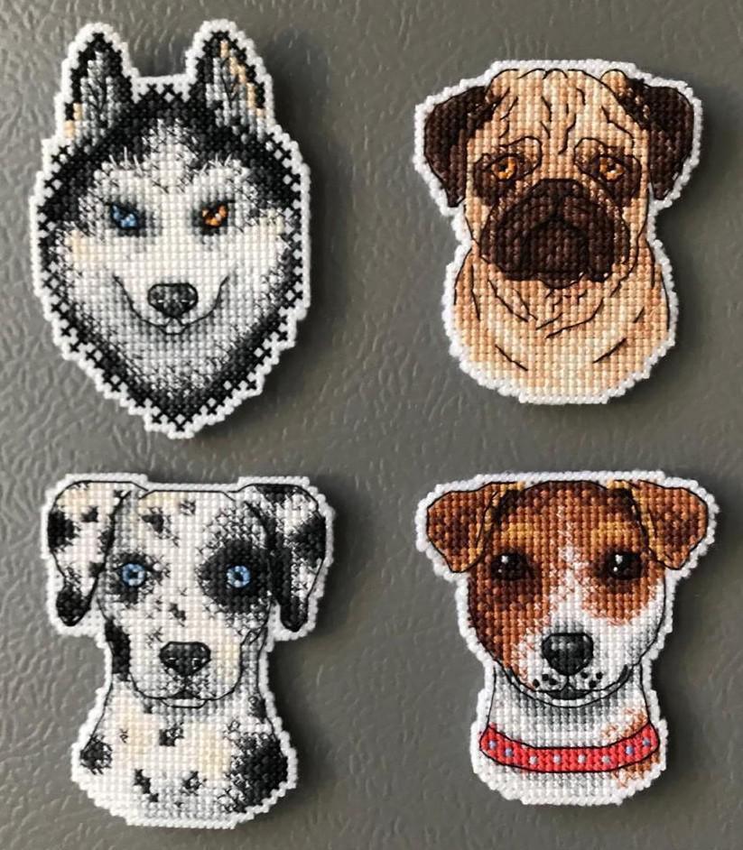 Who Said Woof? Magnets SR-409 Plastic Canvas Counted Cross Stitch Kit