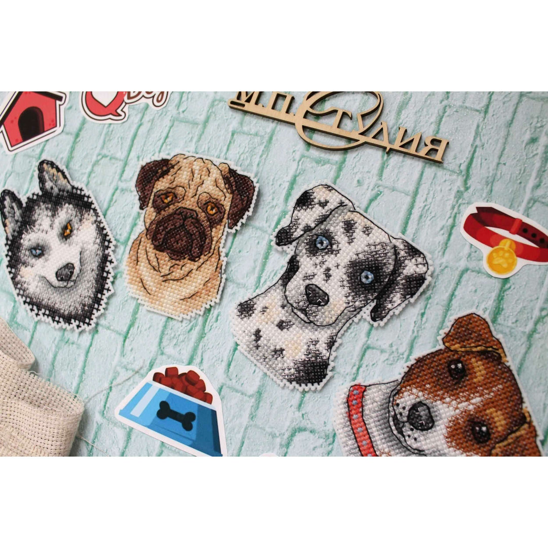 Who Said Woof? Magnets SR-409 Plastic Canvas Counted Cross Stitch Kit