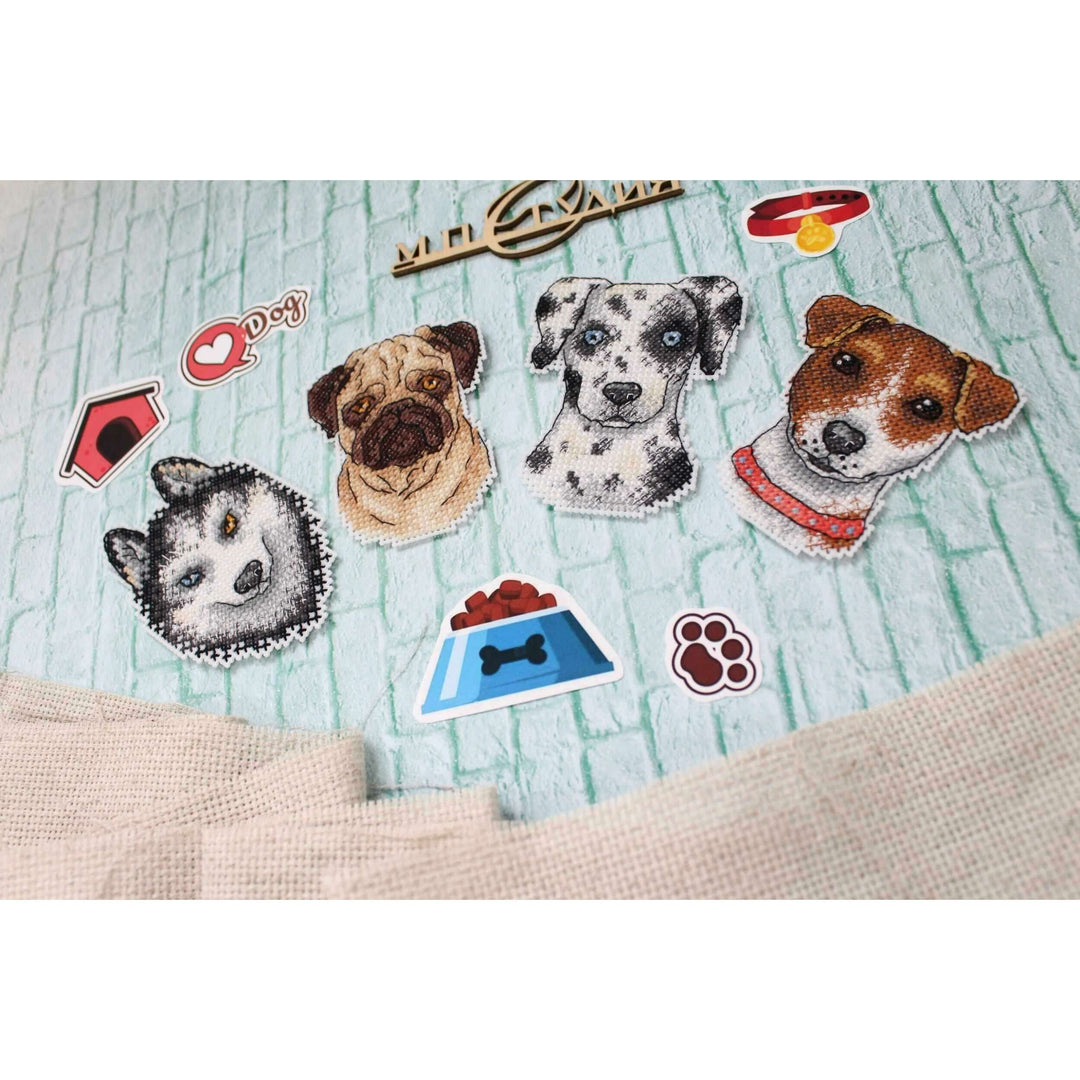 Who Said Woof? Magnets SR-409 Plastic Canvas Counted Cross Stitch Kit