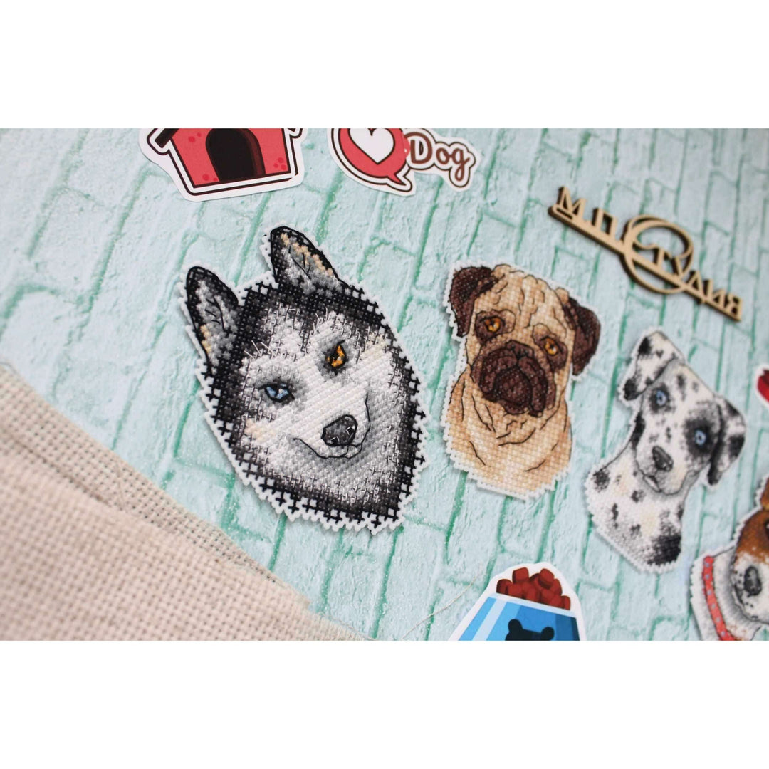 Who Said Woof? Magnets SR-409 Plastic Canvas Counted Cross Stitch Kit