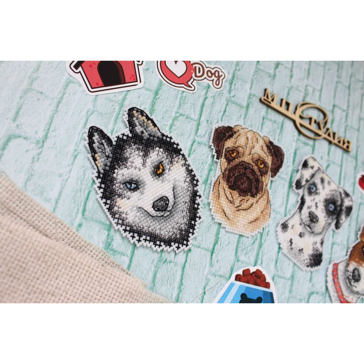 Who Said Woof? Magnets SR-409 Plastic Canvas Counted Cross Stitch Kit