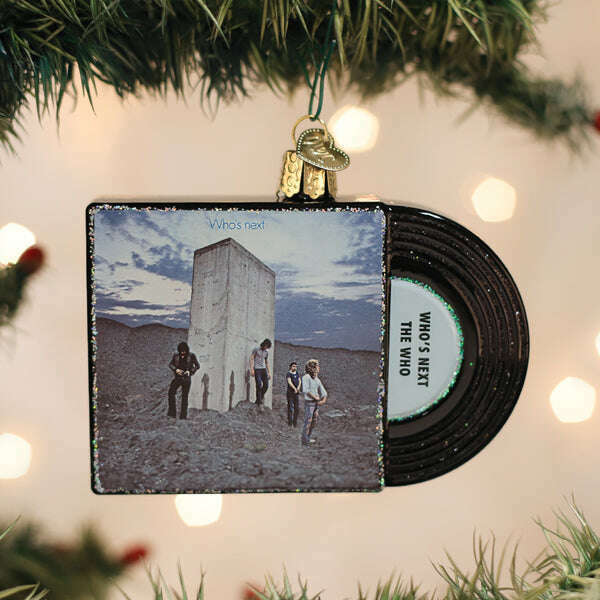 Old World Christmas Who's Next Album Cover Blown Glass Ornament