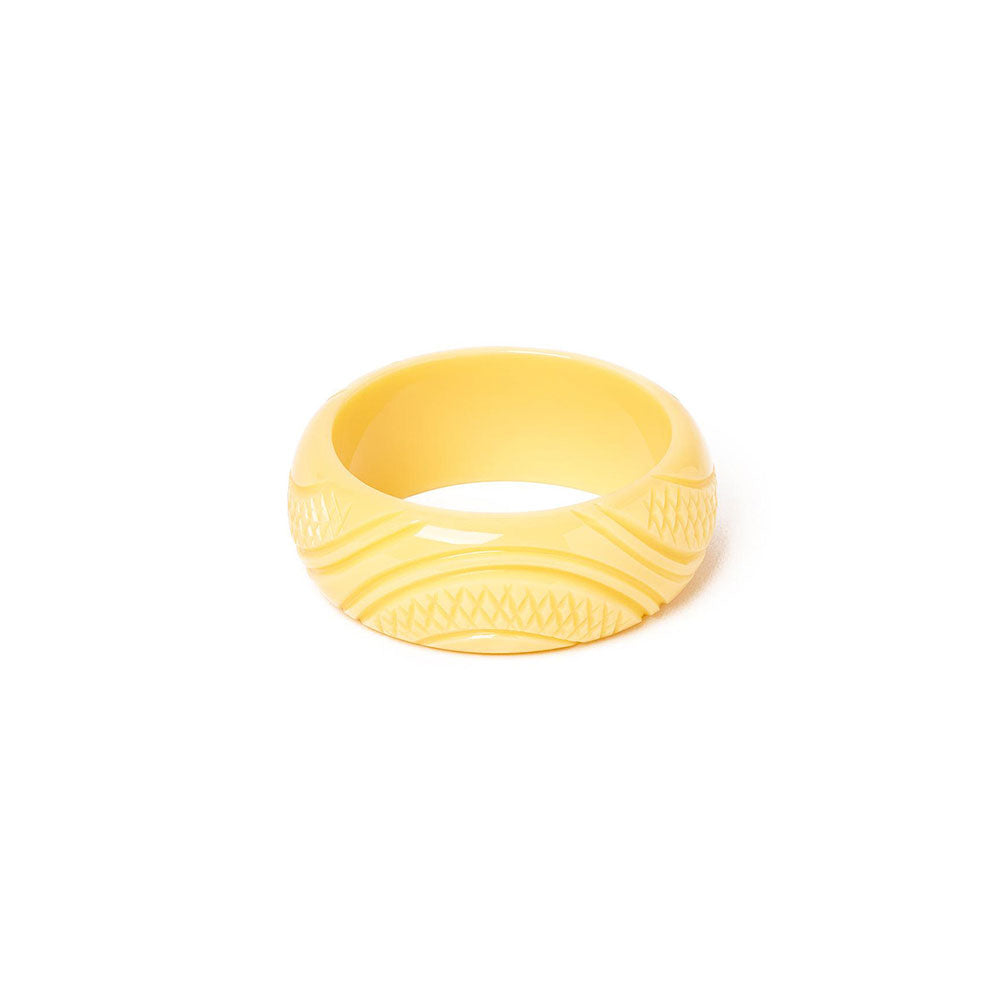 Wide Buttery Heavy Carve Bangle by Splendette image