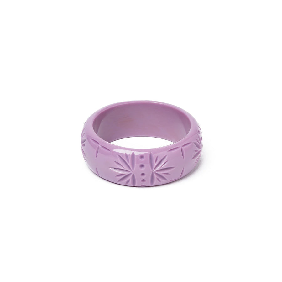 Wide Heather Heavy Carve Bangle by Splendette 