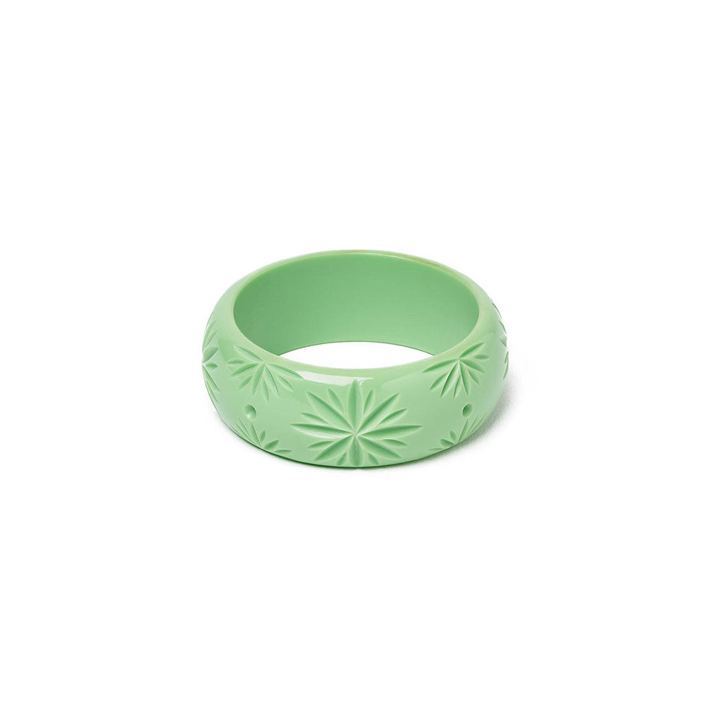 Wide Tea Heavy Carve Bangle by Splendette image