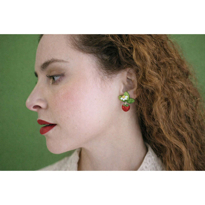 Wild Strawberry Earrings – view 2